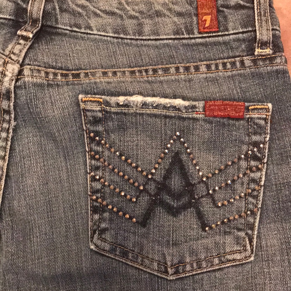 7 For All Mankind Jean W/ silver stud Pockets
